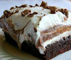 Brownie Refrigerator Cake