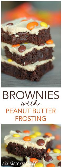 Brownies with Peanut Butter Buttercream Frosting