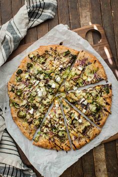 Brussels Sprout Pizza with Goat Cheese