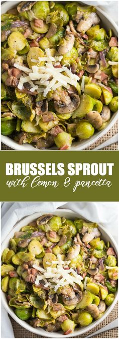 Brussels Sprout with Lemon & Pancetta