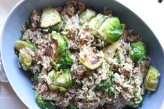 Brussels Sprouts and Turkey Rice Casserole