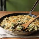 Brussels Sprouts Gratin with Caramelized Shallots