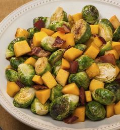 Brussels Sprouts with Mango and Bacon