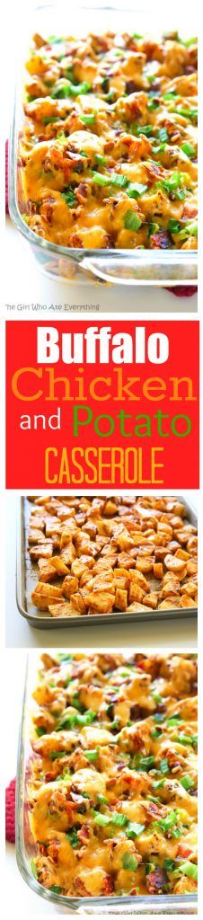 Buffalo Chicken and Potato Casserole