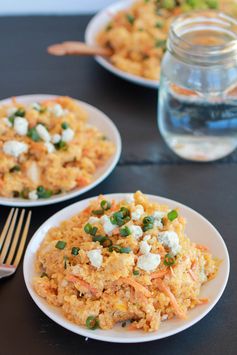 Buffalo Chicken Quinoa Salad with Broccoli