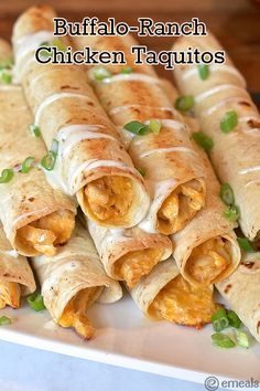 Buffalo-Ranch Chicken Taquitos