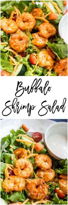 Buffalo Shrimp Salad