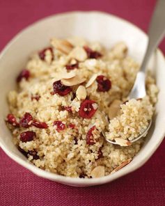 Bulgur Pilaf with Almonds and Dried Cranberries