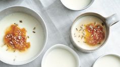 Buttermilk Panna Cotta with Apricot and Candied Fennel