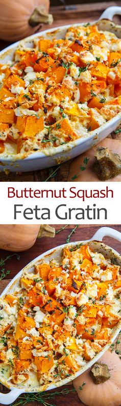 Butternut Squash and Feta Gratin