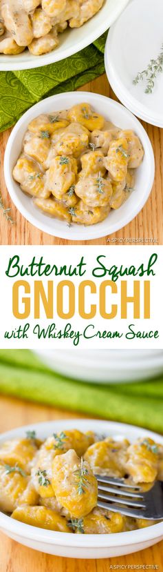 Butternut Squash Gnocchi with Whiskey Cream Sauce