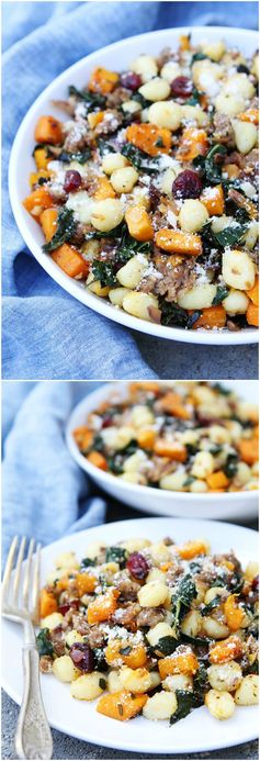 Butternut Squash, Sausage, and Kale Gnocchi