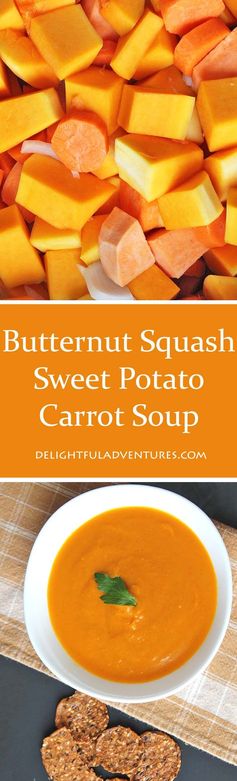 Butternut Squash, Sweet Potato, Carrot Soup