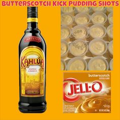 Butterscotch Kick Pudding Shots