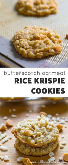 Butterscotch Oatmeal Rice Krispie Cookies