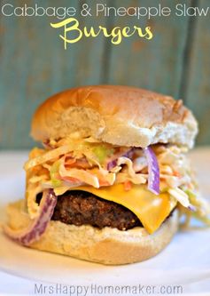 Cabbage & Pineapple Slaw Burgers