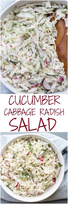 Cabbage Cucumber Radish Salad