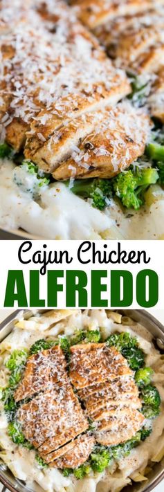 Cajun Chicken Alfredo with Broccoli