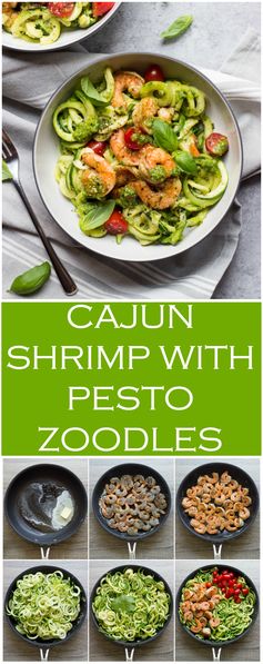 Cajun Shrimp with Pesto Zoodles