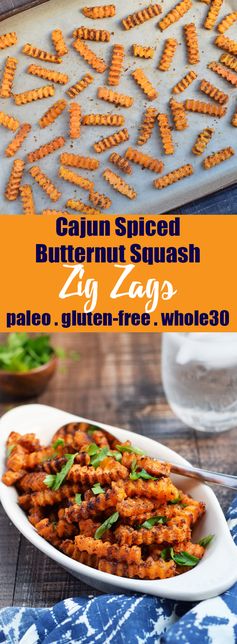 Cajun Spiced Butternut Squash Zig Zags