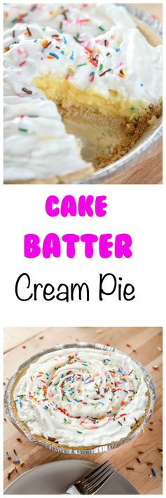 Cake Batter Cream Pie