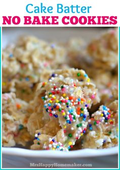 Cake Batter No Bake Cookies