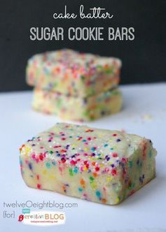 Cake Batter Sugar Cookie Bars