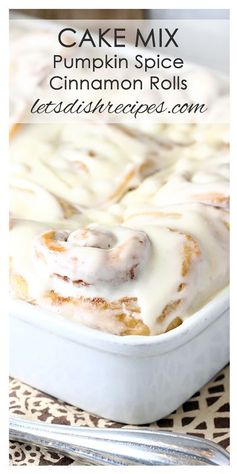 Cake Mix Pumpkin Spice Cinnamon Rolls