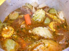 Caldo De Res (A Mexican Beef -Vegetable Soup