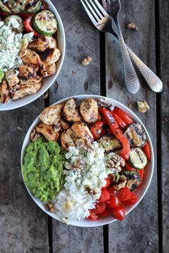 California Chicken, Veggie, Avocado and Rice Bowls