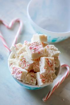 Candy Cane Cake Batter Fudge