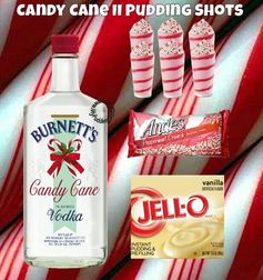 Candy Cane II Pudding Shots