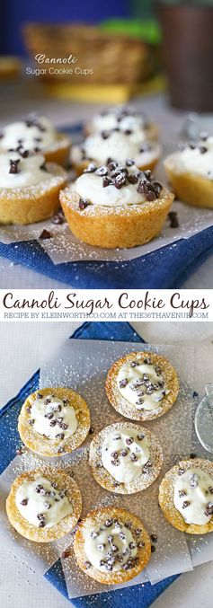 Cannoli Sugar Cookie Cups