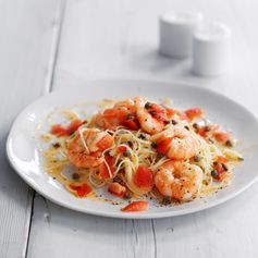 Capellini with Shrimp, Capers and Tomatoes