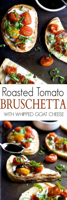 Caprese Bruschetta with Whipped Goat Cheese