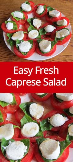 Caprese Salad Recipe With Tomatoes, Basil And Mozarella