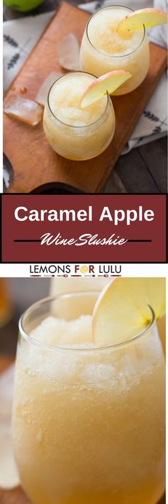 Caramel Apple Wine Slushies