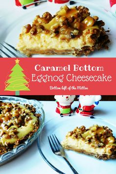 Caramel Bottom Eggnog Cheesecake