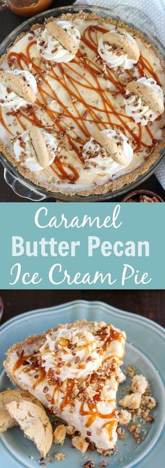 Caramel Butter Pecan Ice Cream Pie