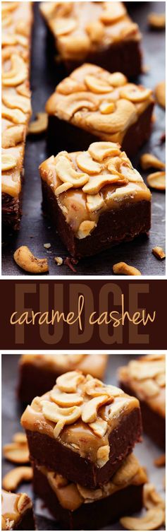 Caramel Cashew Chocolate Fudge