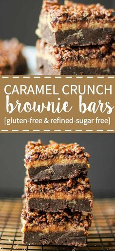 Caramel Crunch Bars [Gluten Free and Refined Sugar Free]