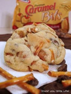 Caramel Pretzel Chocolate Chip Cookies