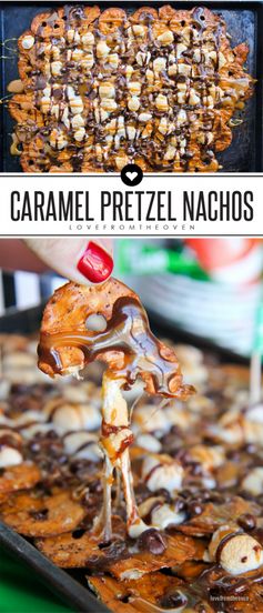 Caramel Pretzel Dessert Nachos