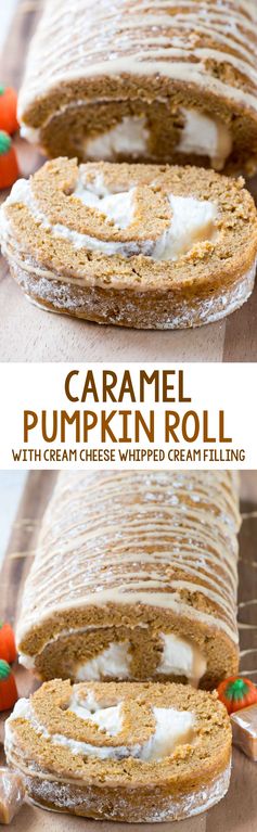 Caramel Pumpkin Cake Roll