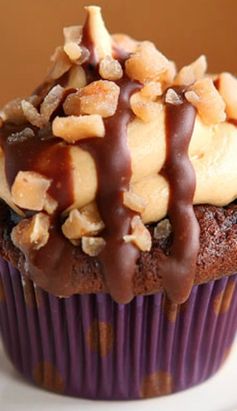 Caramel Toffee Latte Cupcakes