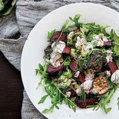 Caramelised Beetroot and Zucchini Salad with Sumac Yoghurt