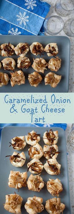 Caramelized Onion and Goat Cheese Tarts