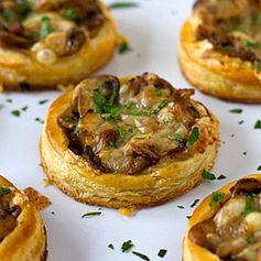 Caramelized Onion, Mushroom & Gruyere Tartlets