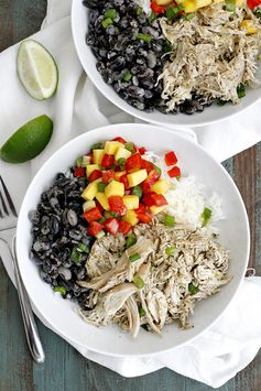 Caribbean Jerk Chicken, Bean and Rice Bowls