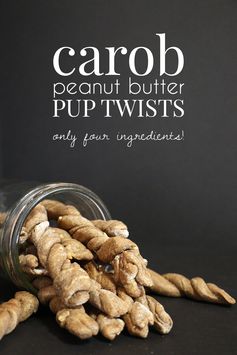 Carob Peanut Butter Pup Twists